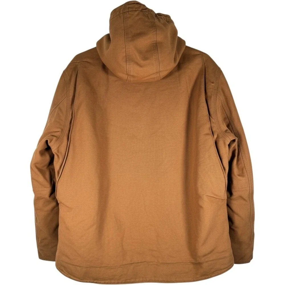 Carhartt Mens Washed Duck Sherpa-Lined Jacket Brown OJ4392-M 2XL Regular NWT